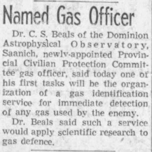 Newspaper article: Named gas officer