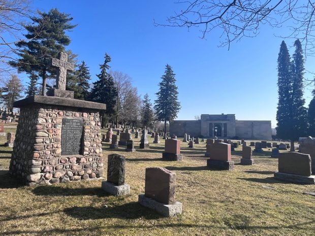 Ingersoll Rural Cemetery in the spring