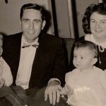 John and Margaret Dalgleish with two of their three children, 1956.