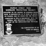 Murray Street Park plaque dedicated to Walter Muise