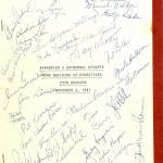 25th anniversary itinerary, signed by fellow co-operators