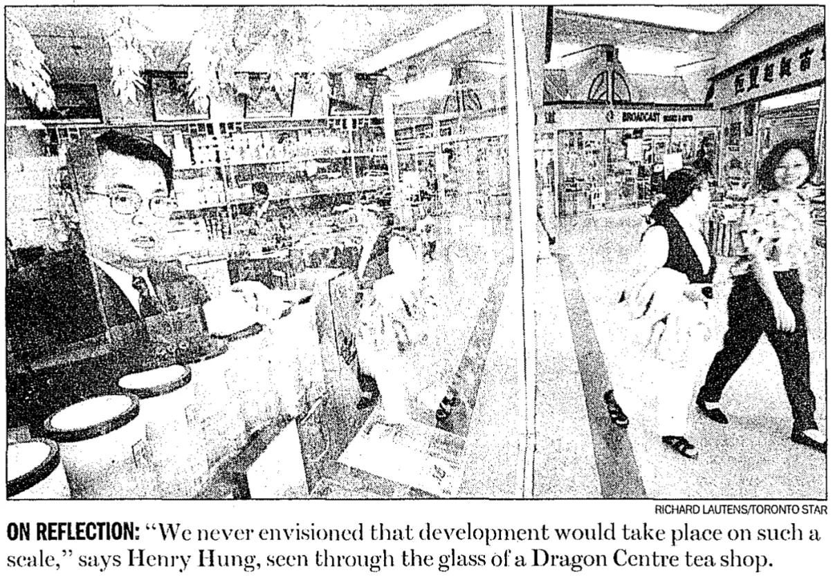 A photo from the Toronto Star features a man in a tea shop