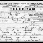 Telegram from Guglielmo Marconi to Alexander Graham Bell