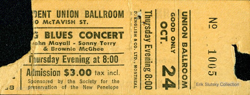 A black and white ticket stub printed on yellow paper, partially torn.