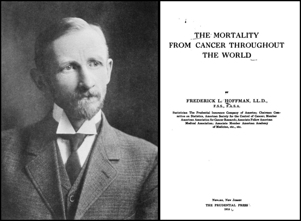 (Left) Portrait of Frederick Hoffman, 1909 (Right) Cover Page of the ...