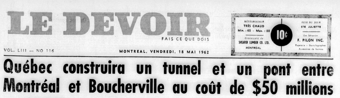 Armand Couture, lead designer of the bridge-tunnel, 1960  The Louis-Hippolyte  Lafontaine Bridge–Tunnel: A Feat of Engineering Between Two Shores