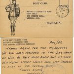 Thank You Card from Corporal W. A. Kitching